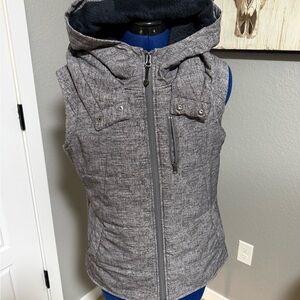 Women's Gray Hooded Vest